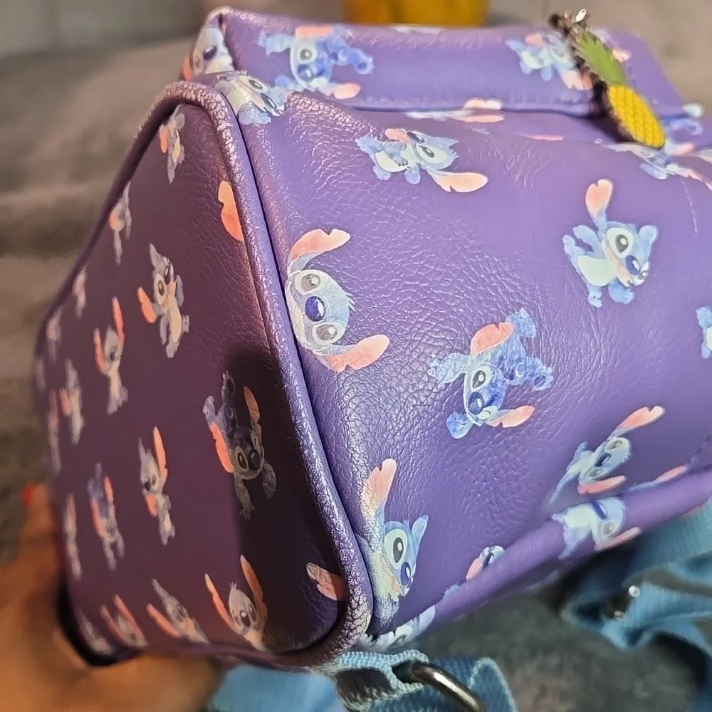 Loungefly Disney Lilo & Stitch Poses Mini Backpack Bag With Pineapple Charm